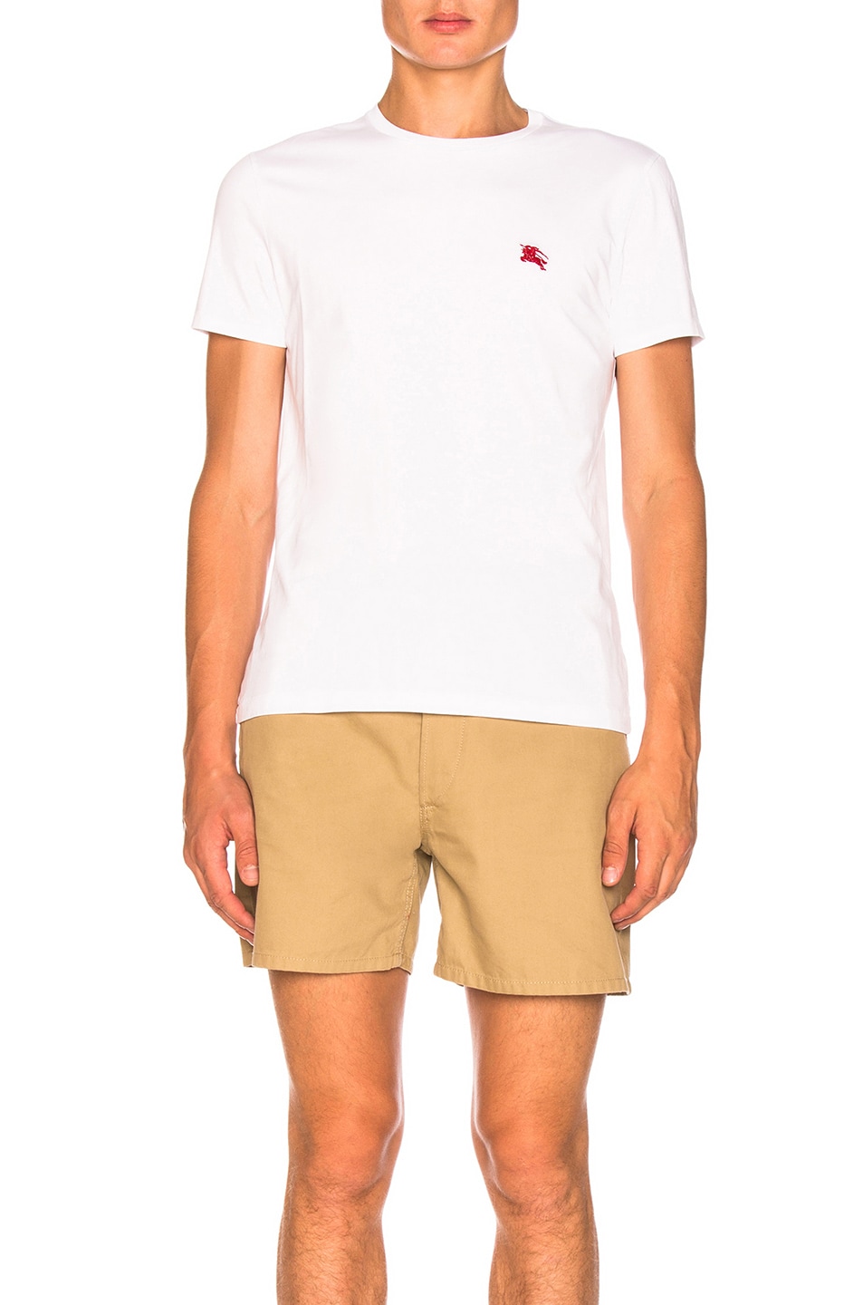 Image 1 of Burberry Cotton Jersey Tee in Optic White