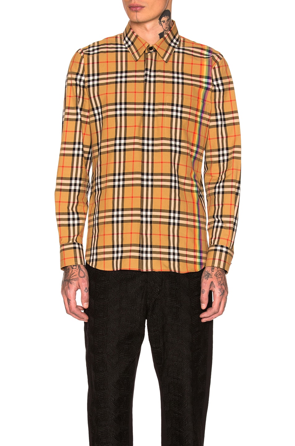 Image 1 of Burberry Long Sleeve Shirt in Camel
