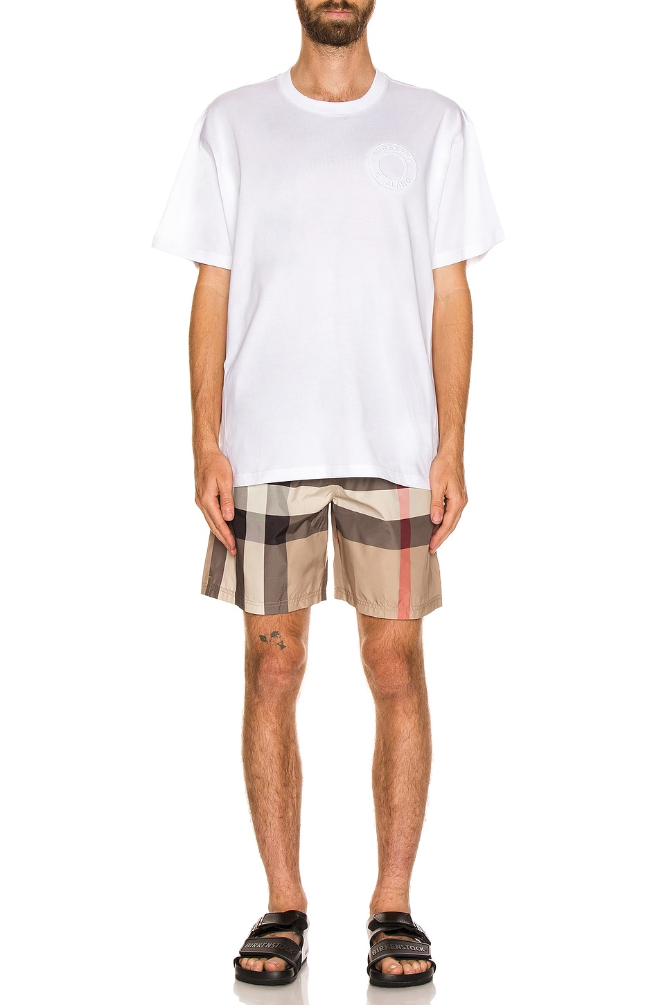 Image 1 of Burberry Guildes Swim Short in Archive Beige Check
