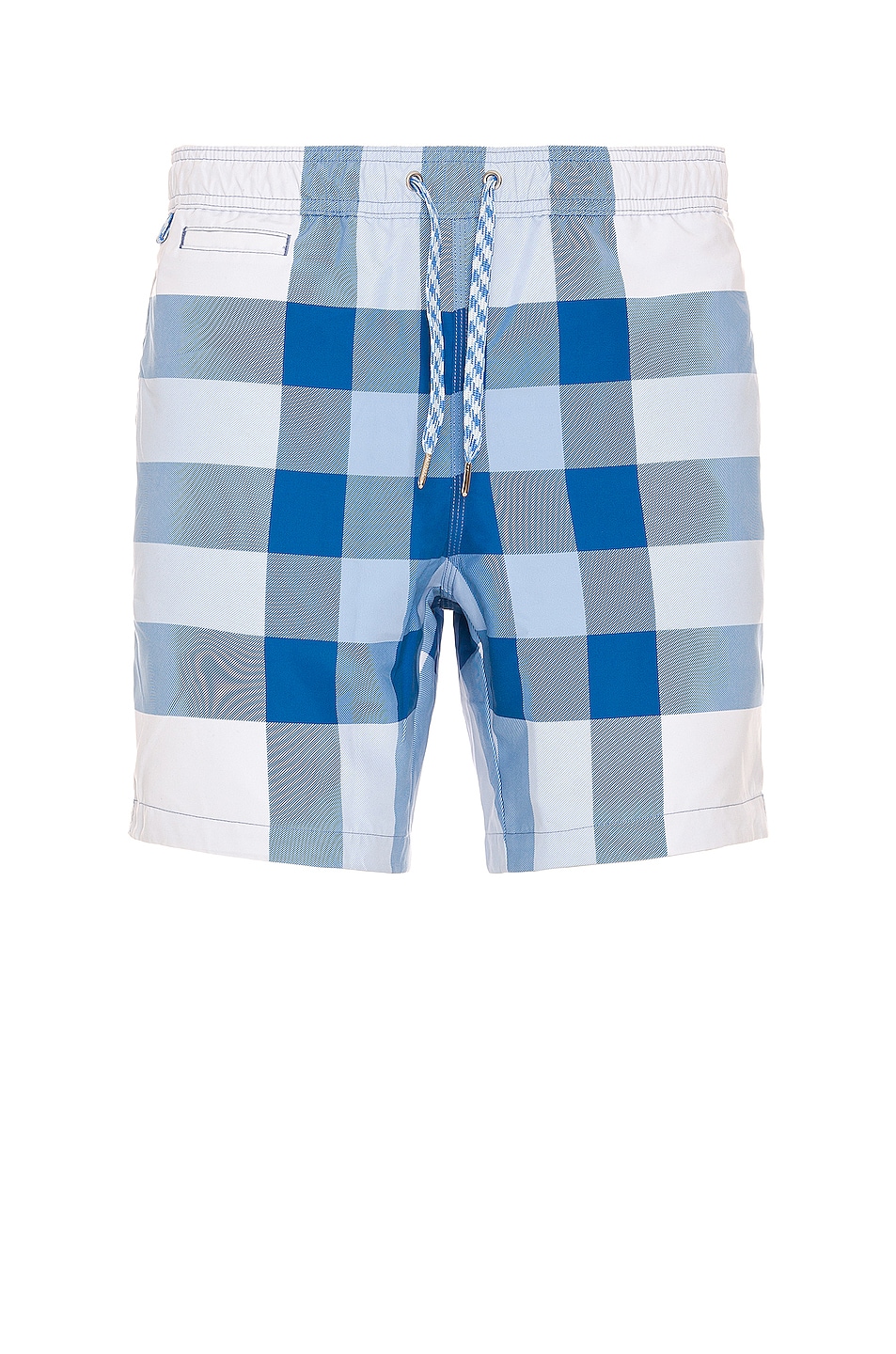 Image 1 of Burberry Check Cotton swim Short in Sky Blue IP Check