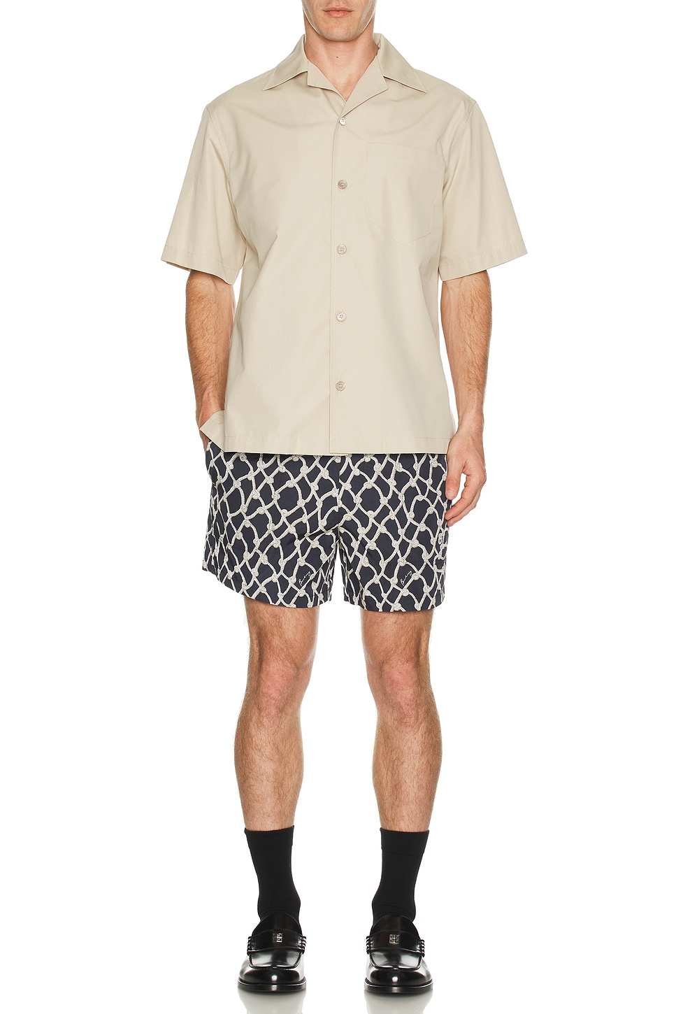 Image 1 of Burberry Printed Swim Short in Magnet IP Pattern