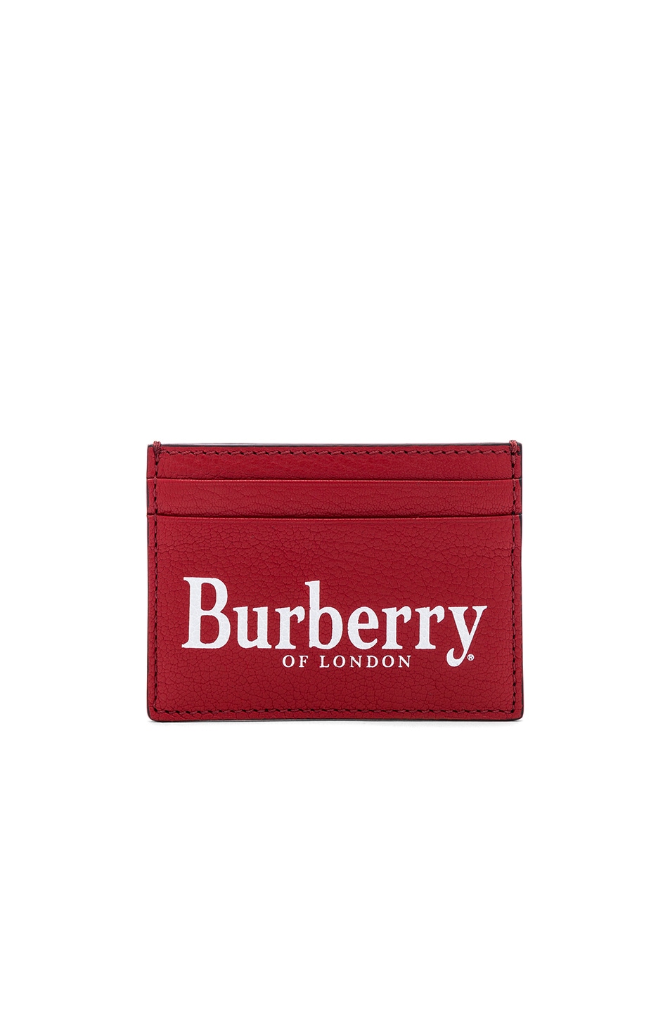 Image 1 of Burberry Sandon Card Holder in Rust Red