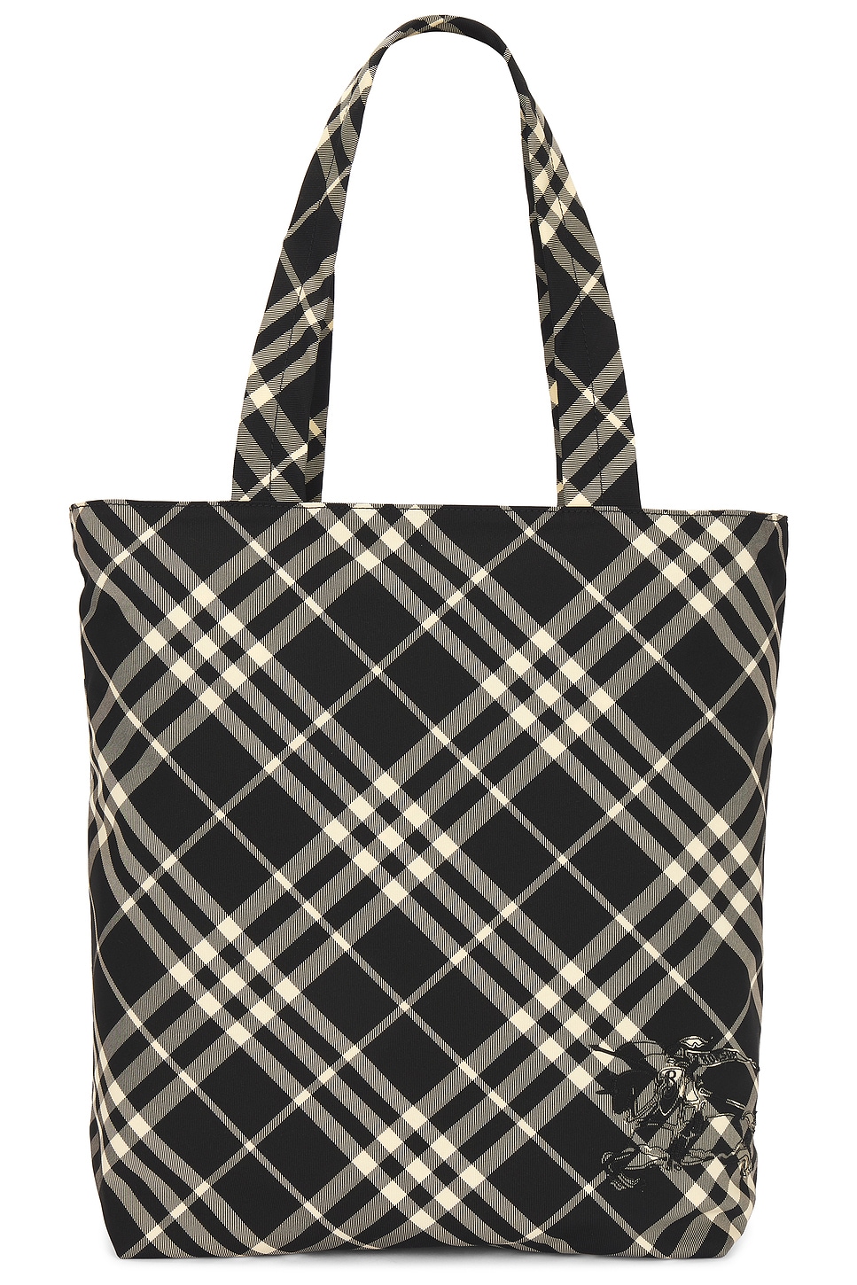 Shop Burberry Tote Essential In Black & Calico