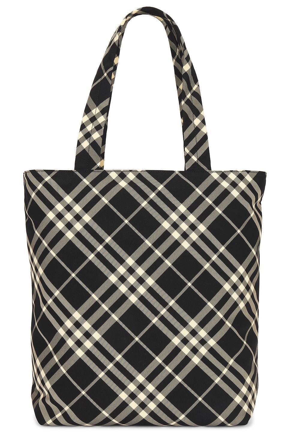 Shop Burberry Tote Essential In Black & Calico