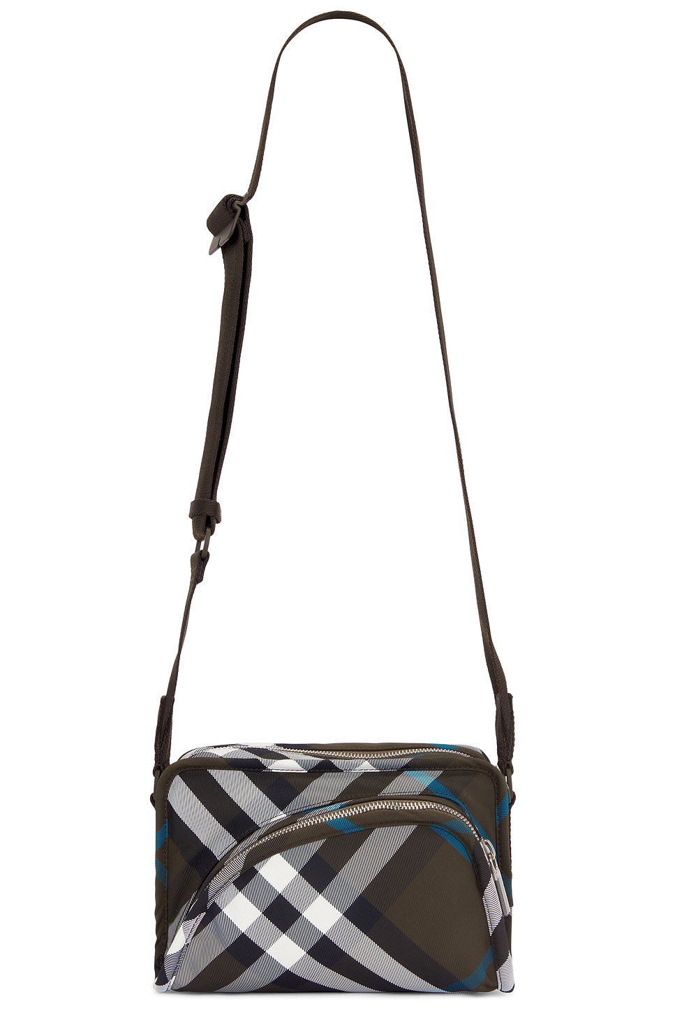 Check Crossbody Bag in Black