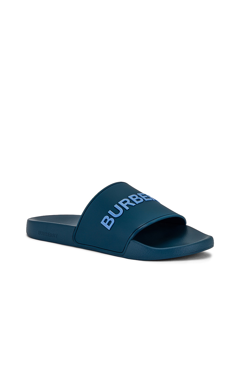Burberry Furley Slide Sandal in Dark Cerulean Blue | FWRD