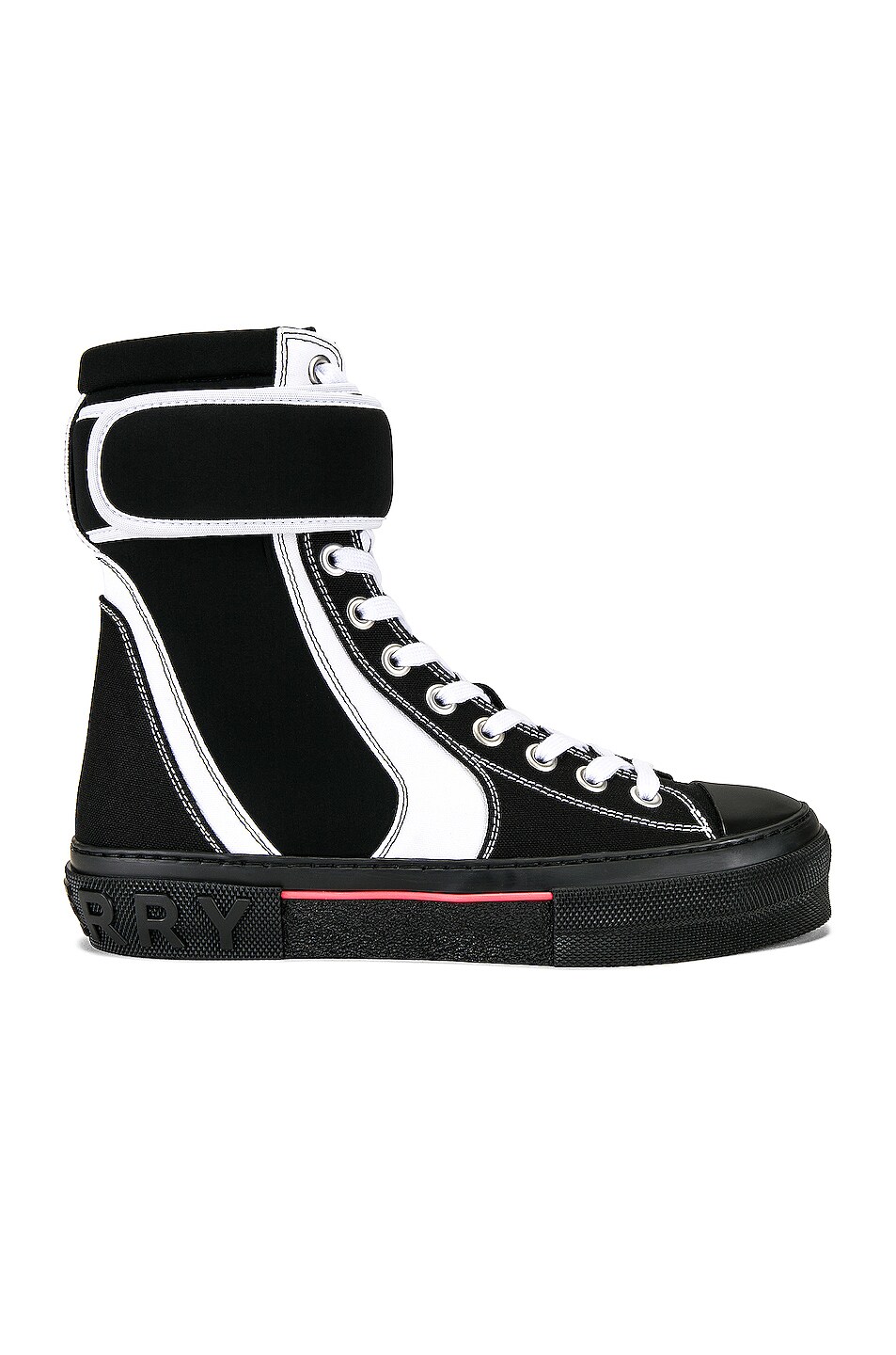 Image 1 of Burberry Freshney Sneaker in Black & White