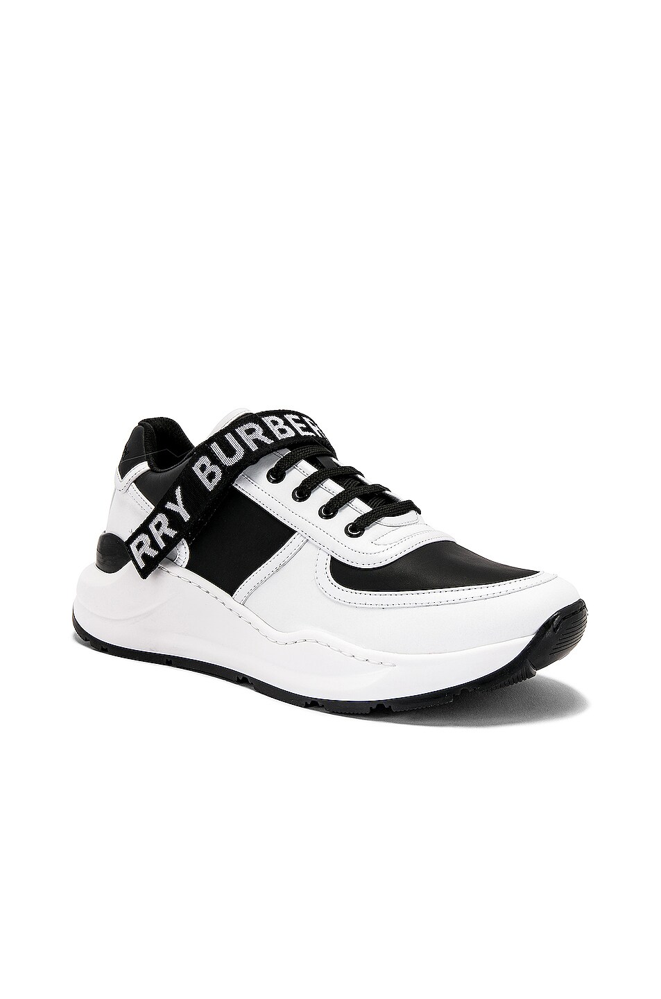 Image 1 of Burberry Ronnie M Low in Black & Optic White