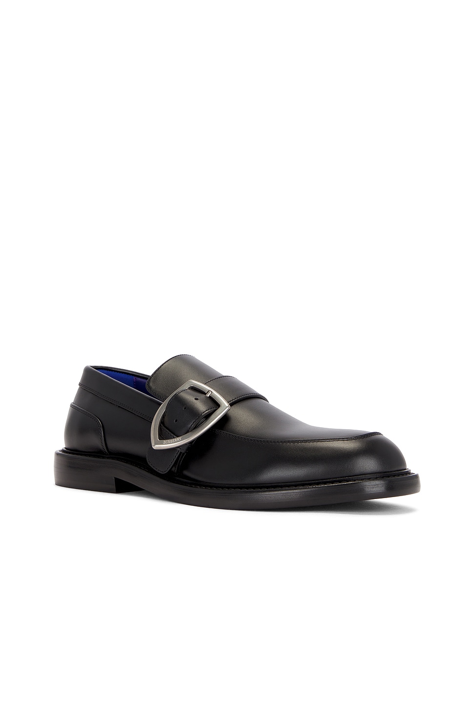 Shop Burberry Cobble Loafer In Black