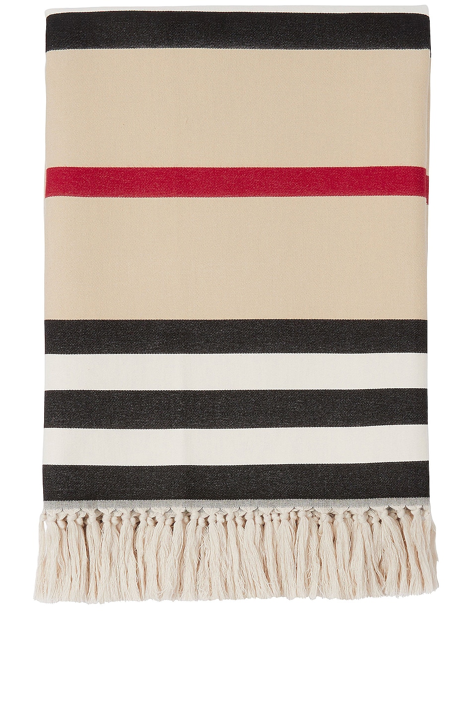 Image 1 of Burberry Icon Stripe Blanket in Archive Beige