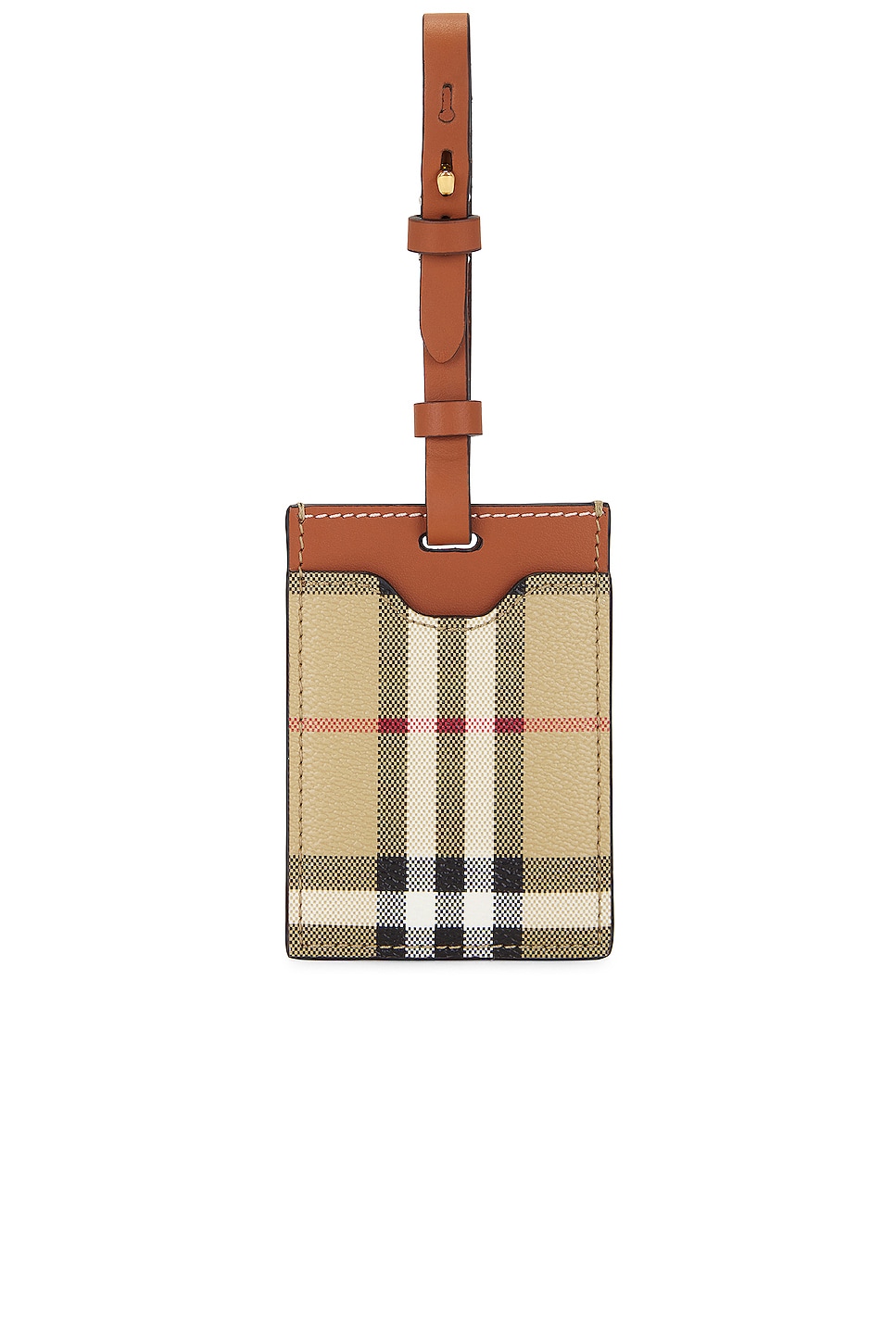 Patterned Luggage Tag in Brown