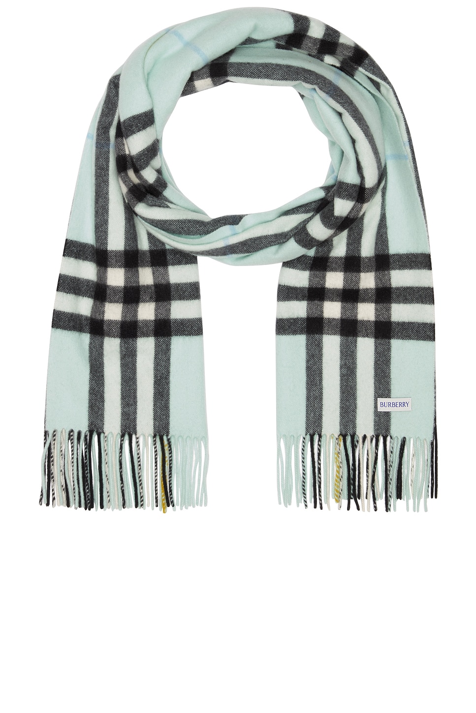 Giant Check Cashmere Scarf in Mint