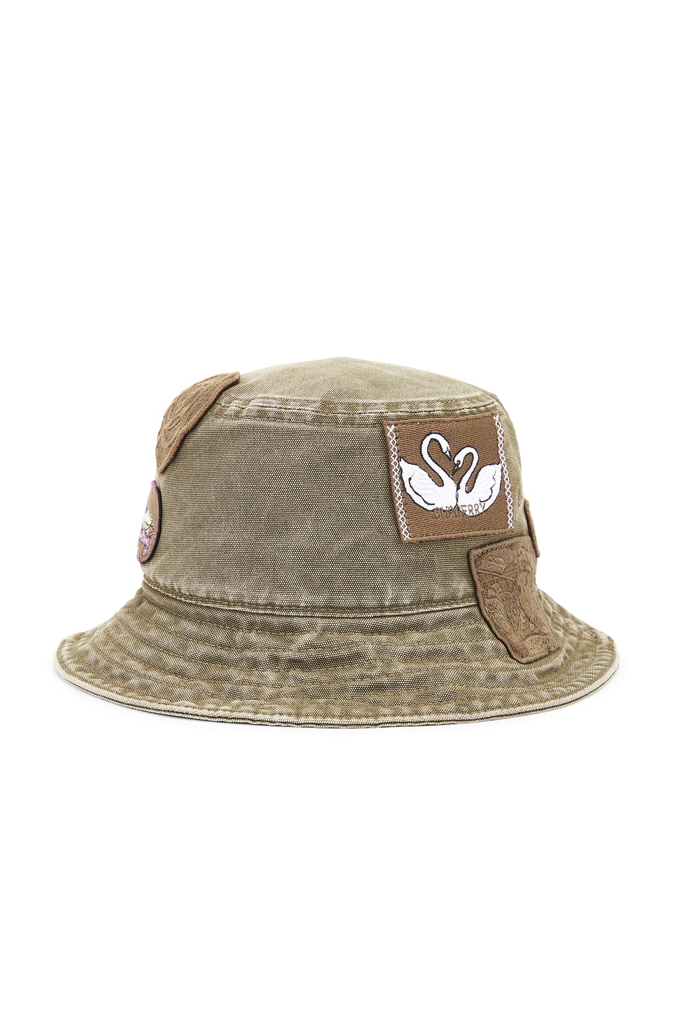 Burberry Patch Bucket Hat In Khaki