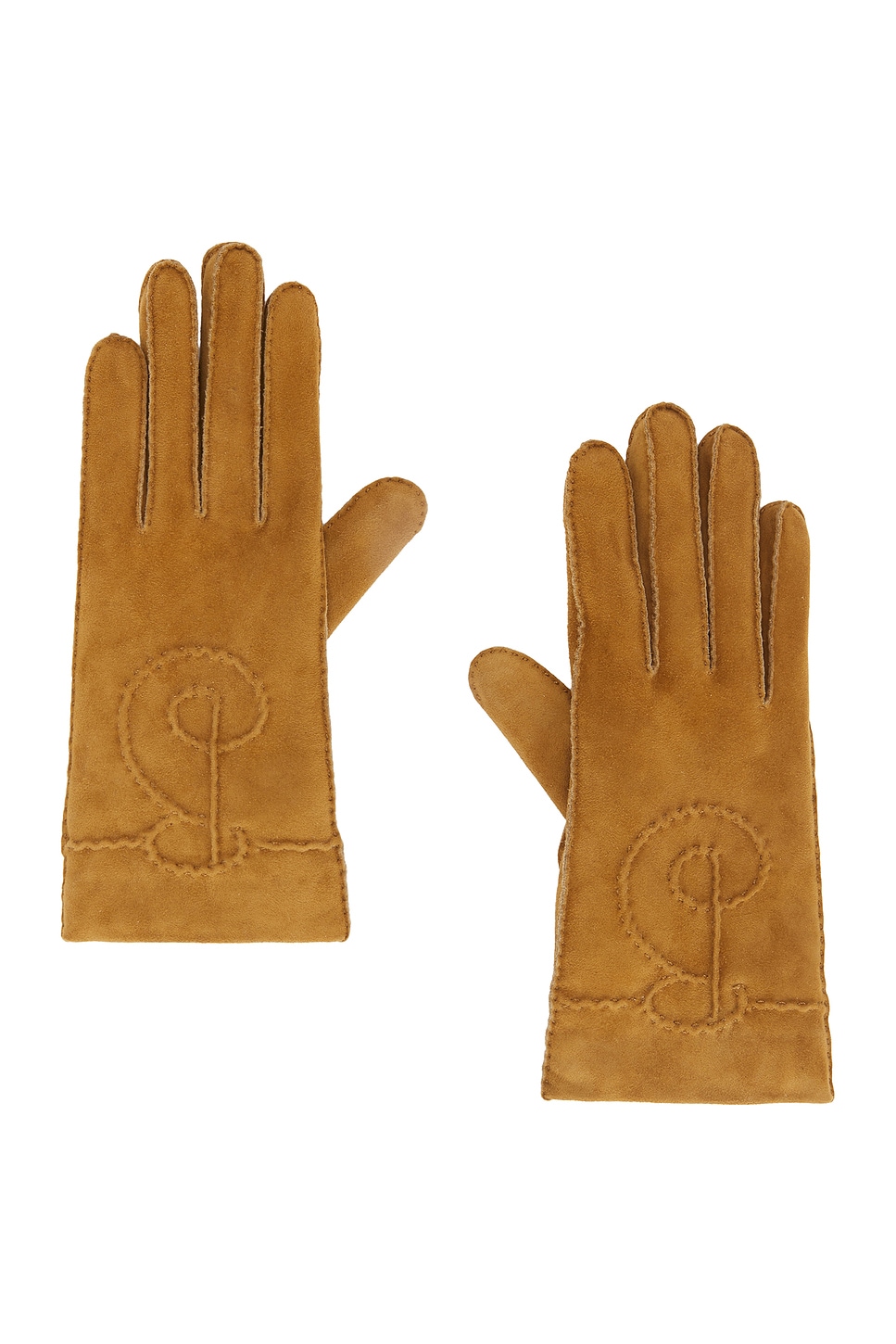 Suede Gloves in Tan