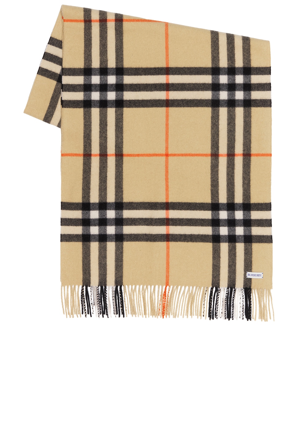 Giant Check Cashmere Scarf in Brown