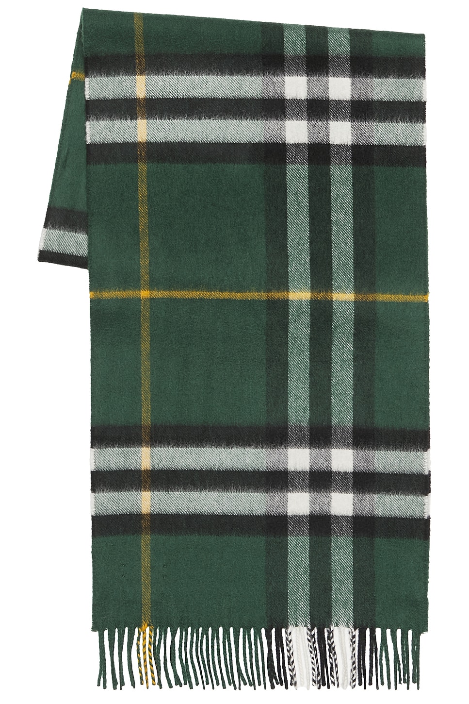 Burberry Mu Giant Check Scarf In Green