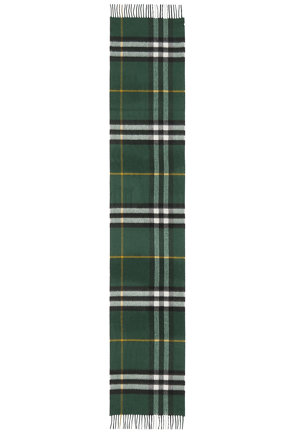 Burberry Mu Giant Check Scarf In Green