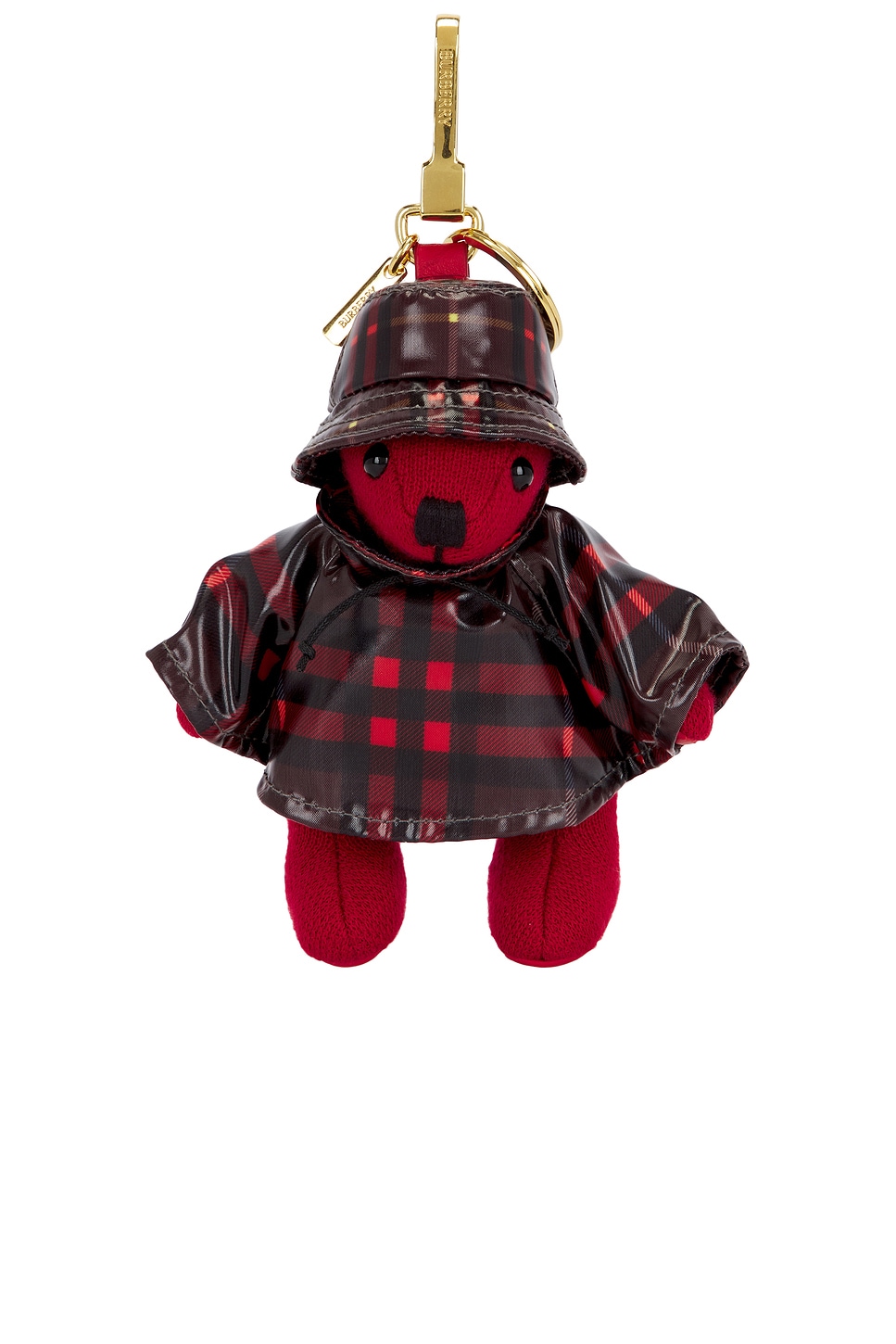 Burberry Thomas Raincoat Charm In Gold
