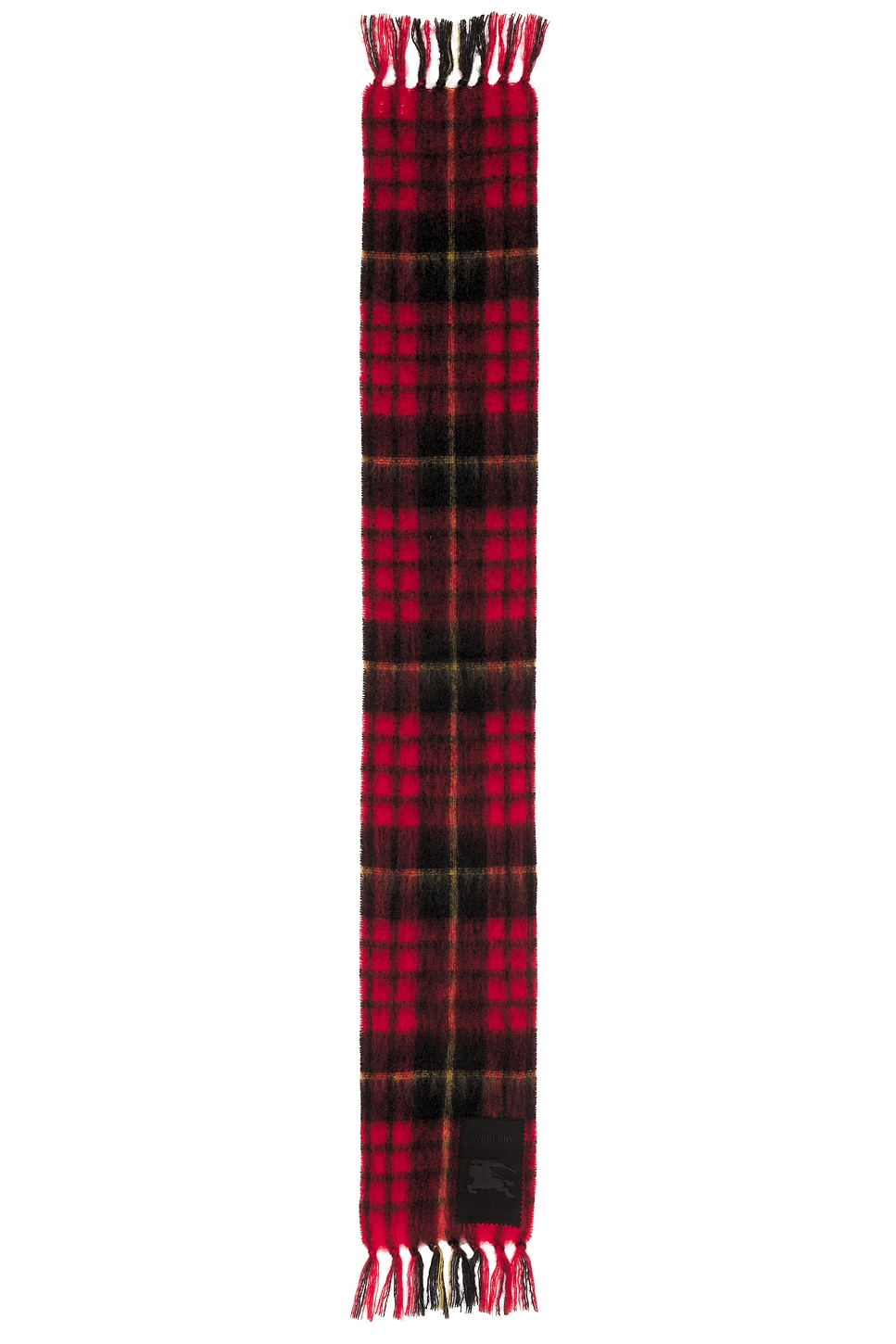 Burberry Tartan Check Mohair Scarf In Gray