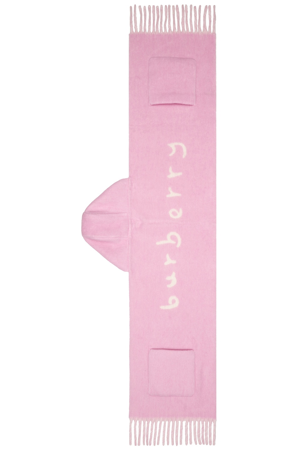 Burberry Hooded Pocket Scarf In Pink