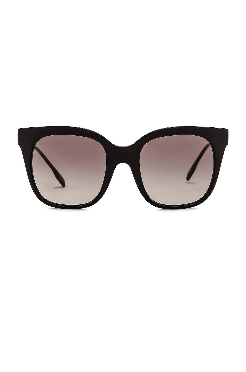 Image 1 of Burberry Charlotte B Monogram Sunglasses in Black & Grey Gradient