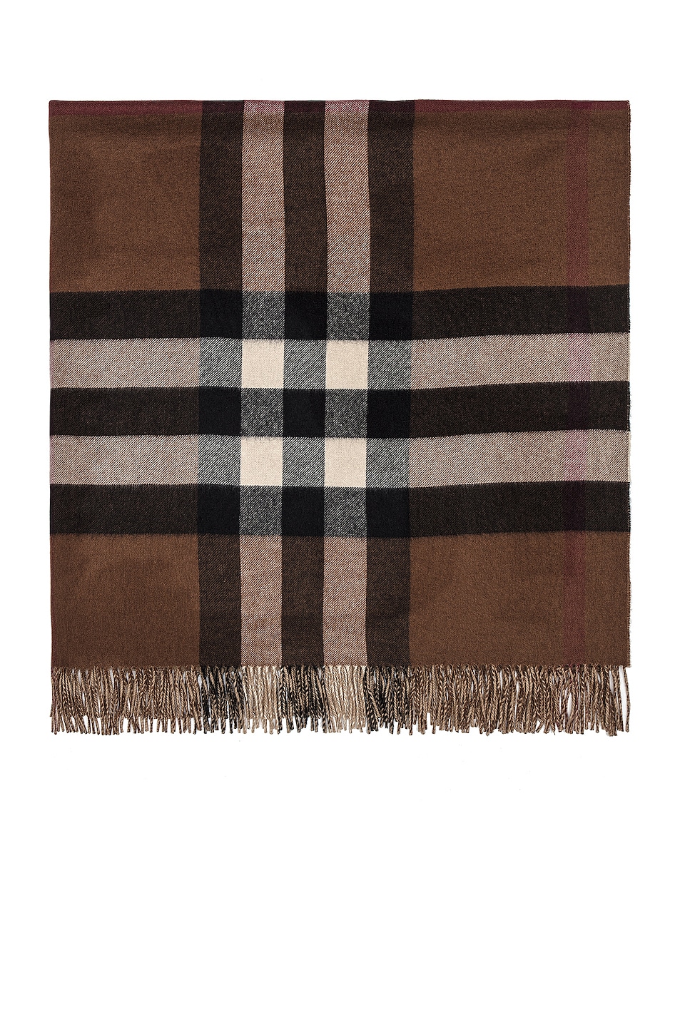 Image 1 of Burberry Check Reversible Blanket in Birch Brown Check & Archive Beige