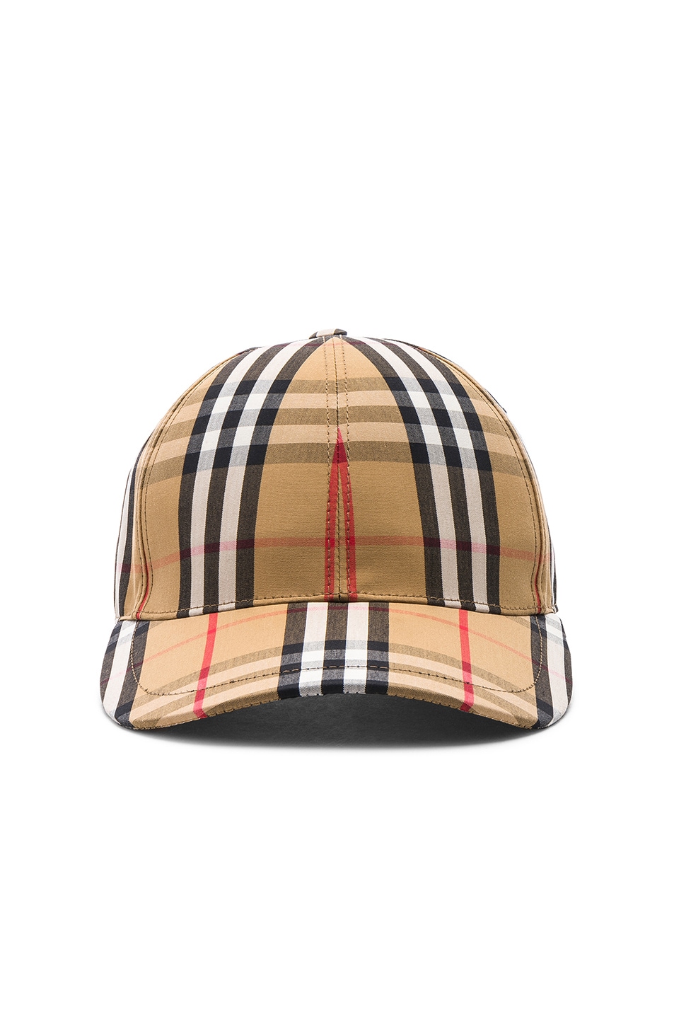 Image 1 of Burberry Vintage Check Baseball Cap in Antique Yellow Check