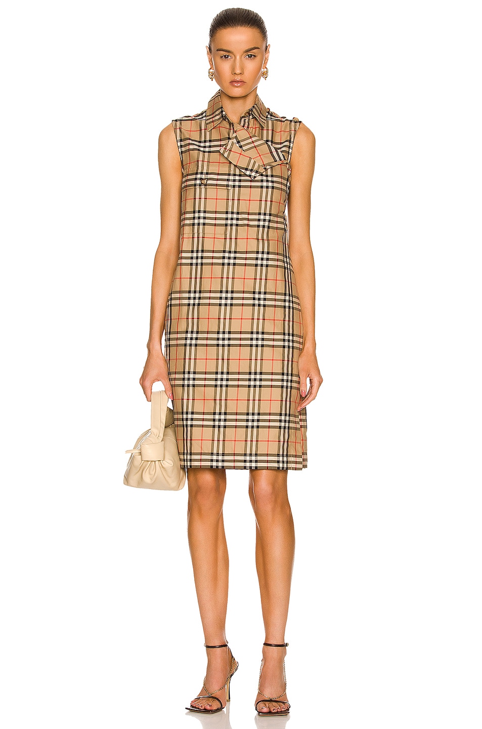 Image 1 of Burberry Karla Dress in Archive Beige IP Check