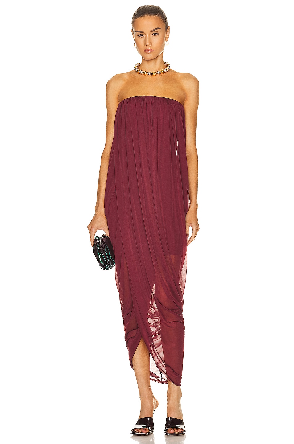 Image 1 of Burberry Violet Dress in Deep Mulberry