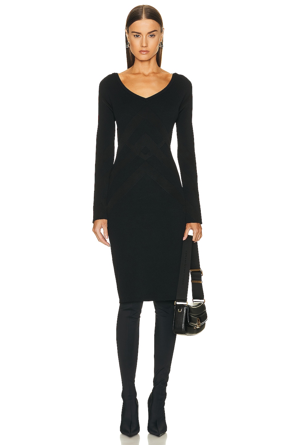 Image 1 of Burberry Orietta Midi Dress in Black
