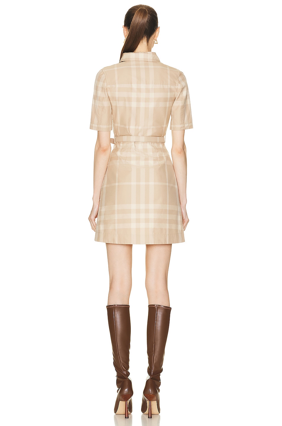 Burberry Shirt Dress in Soft Fawn IP Check | FWRD