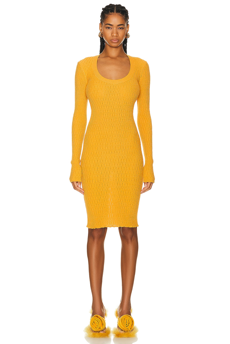 Image 1 of Burberry Long Sleeve Dress in Pear