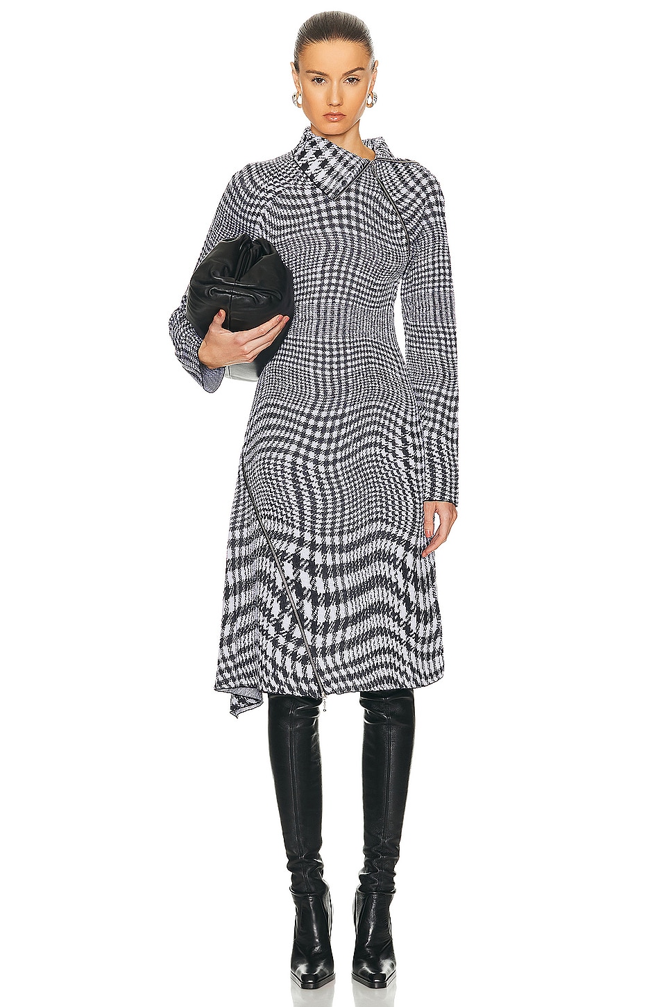 Image 1 of Burberry Long Sleeve Dress in Monochrome