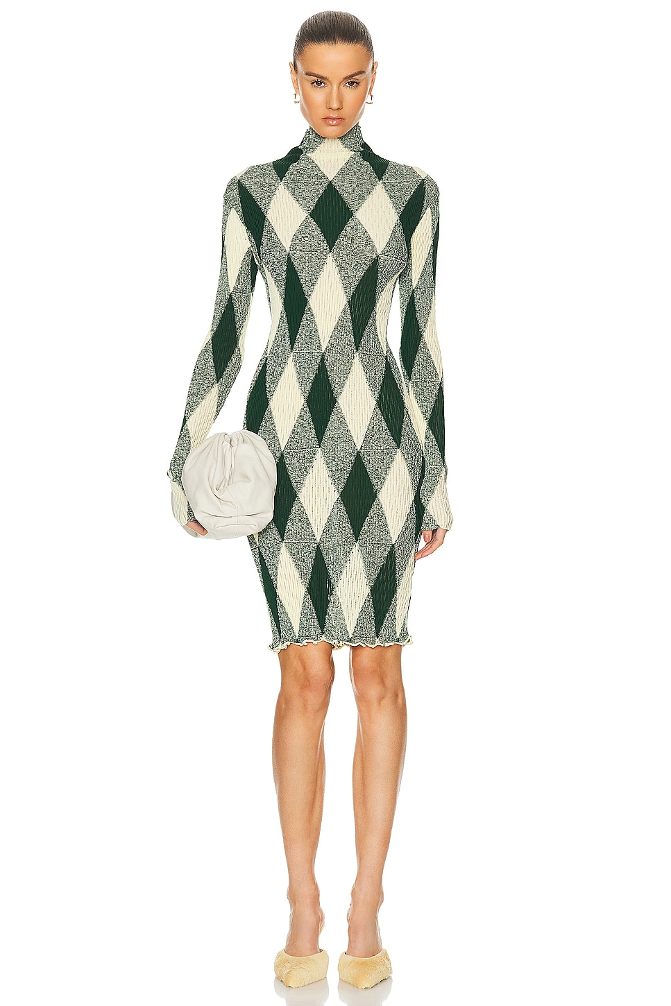 Image 1 of Burberry Long Sleeve Dress in Ivy Pattern