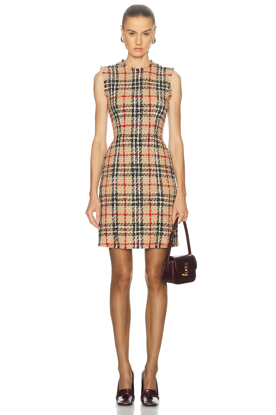 Burberry Abigail Mini Dress In Brown