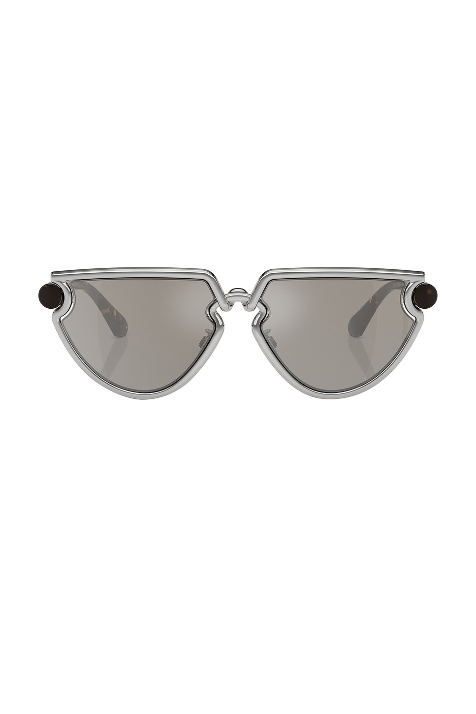 Oval Sunglasses in Metallic Silver