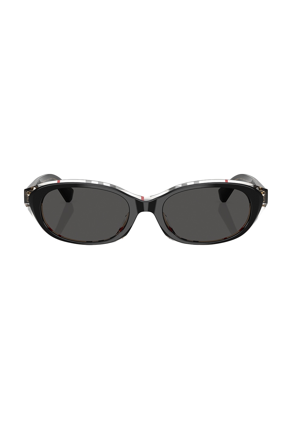 Burberry Be4447d Oval Sunglasses In Black Check