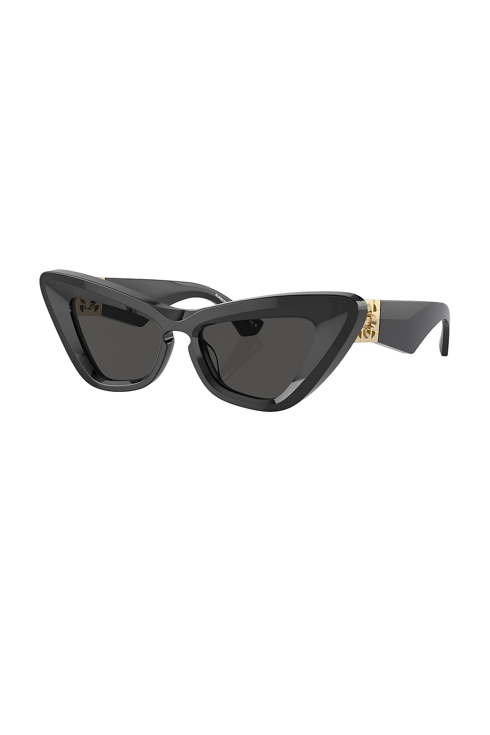 Shop Burberry Cat Eye Sunglasses In Dark Grey