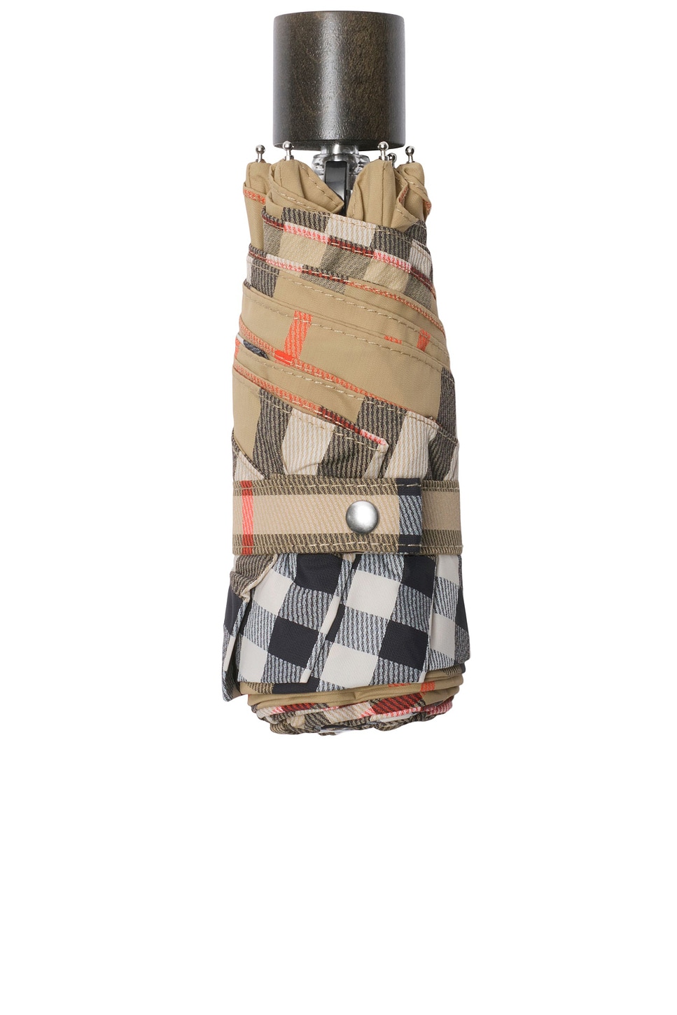 Shop Burberry Compact Umbrella In Sand Ip Check