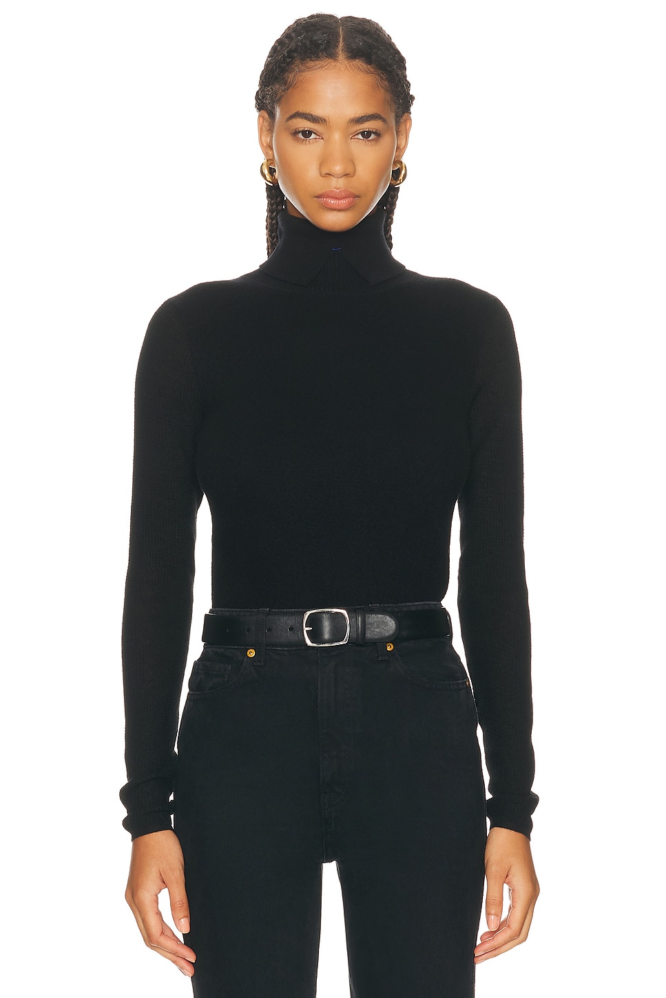 Image 1 of Burberry Turtleneck Sweater in Black