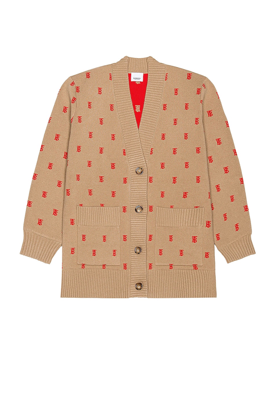 Image 1 of Burberry Palena Cardigan in Archive Beige
