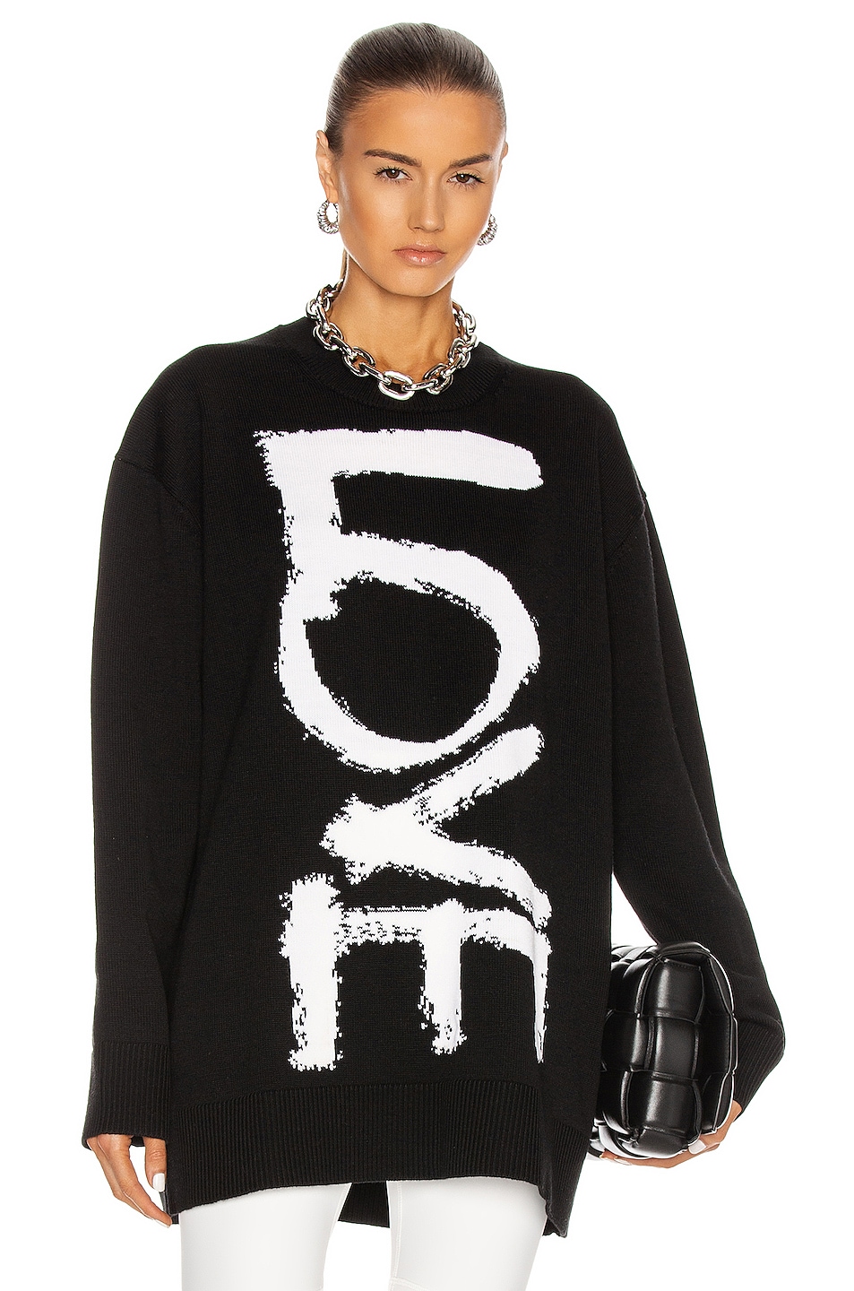 Image 1 of Burberry Locklyn Love Sweater in Black