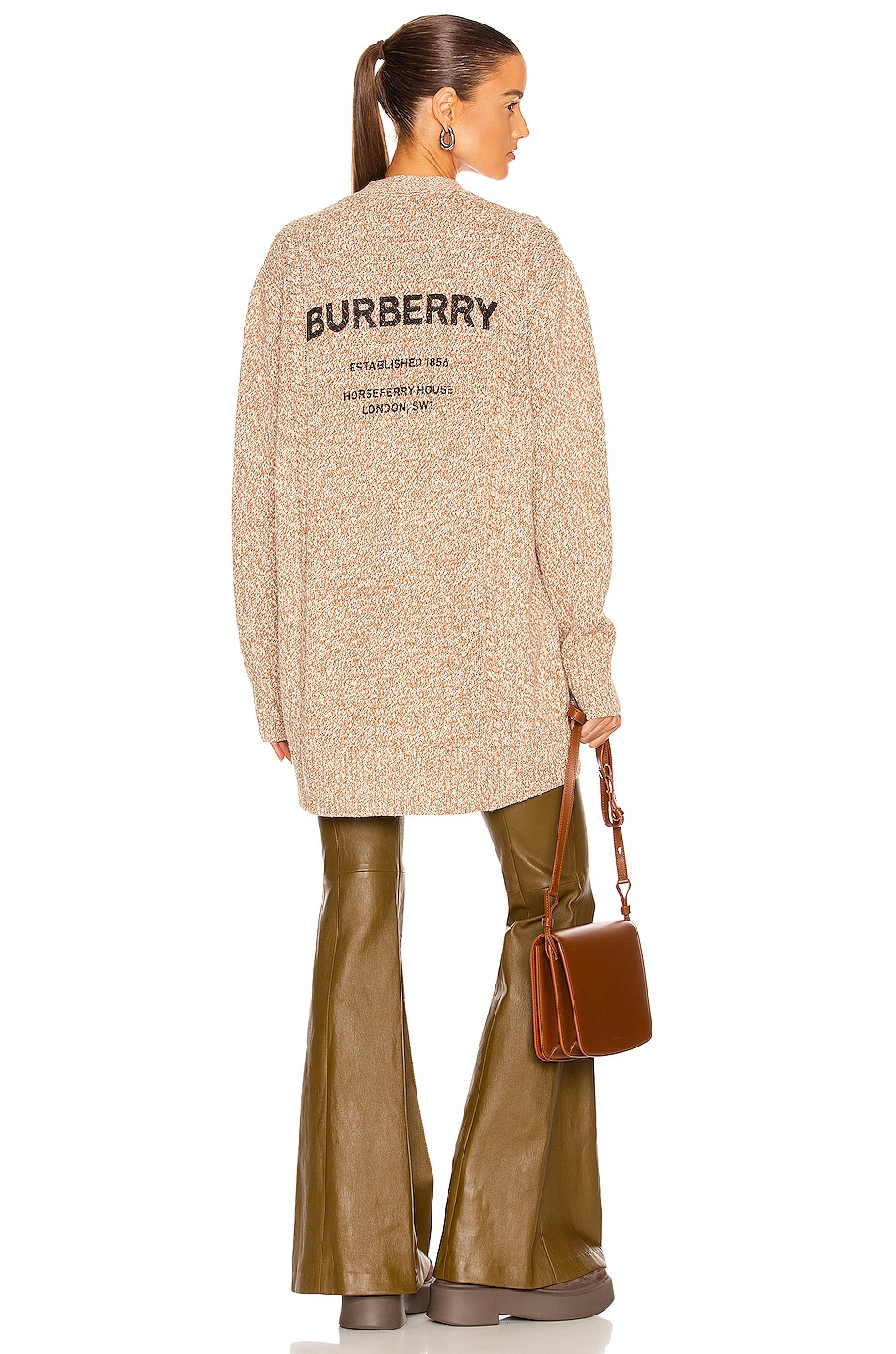 Image 1 of Burberry Macie Cardigan in Camel