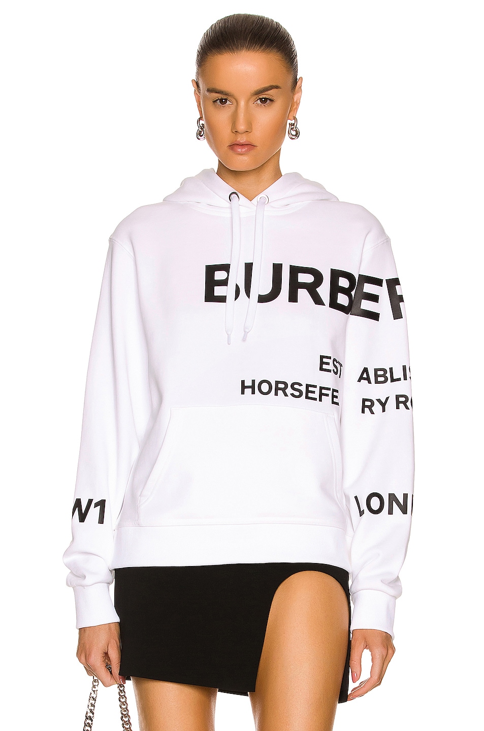Image 1 of Burberry Poulter HFH Road Hoodie in White