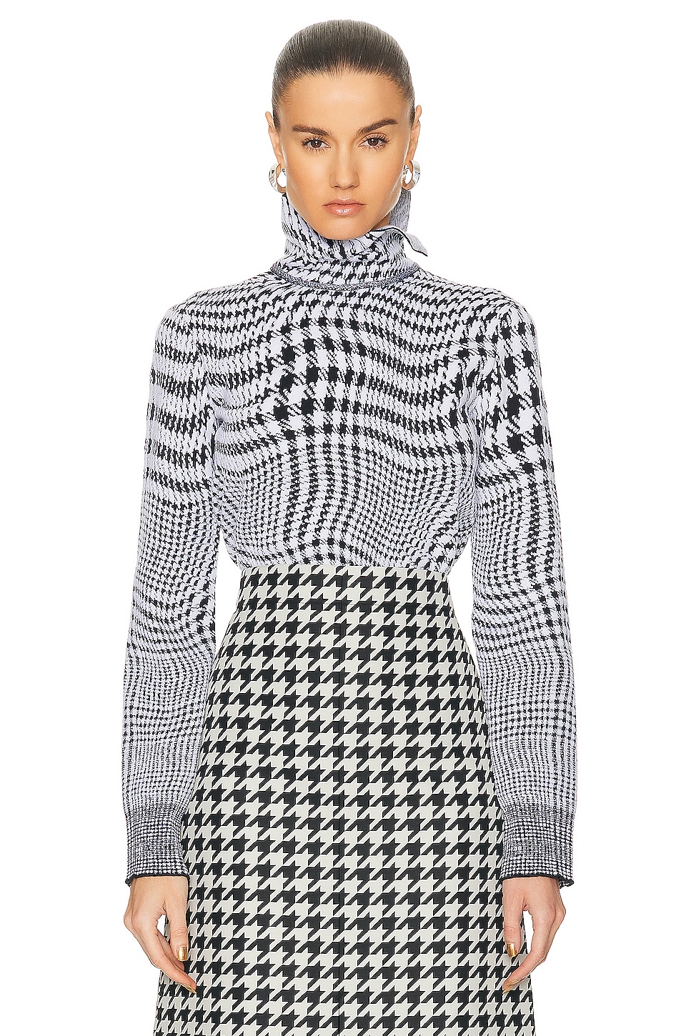 Image 1 of Burberry Turtleneck Sweater in Monochrome