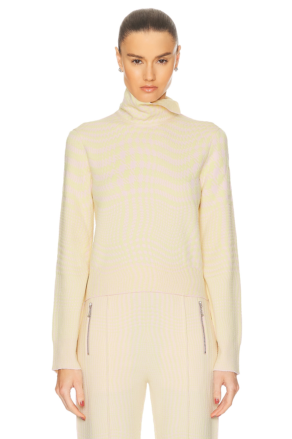Image 1 of Burberry Turtleneck Sweater in Cameo IP Pattern