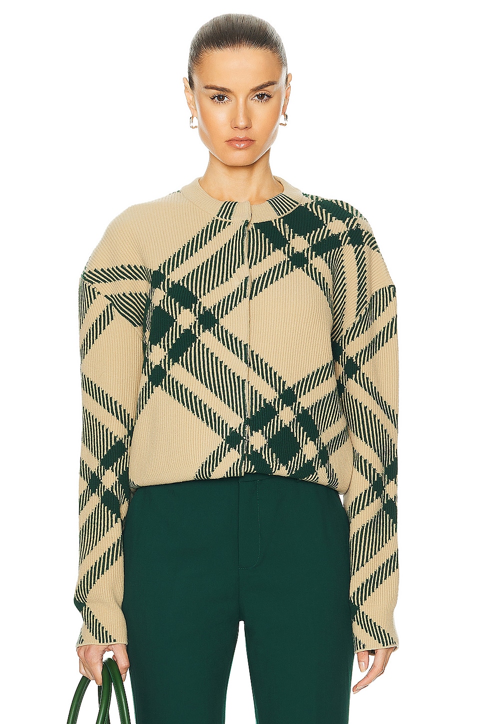 Image 1 of Burberry Pullover Sweater in Flax Check