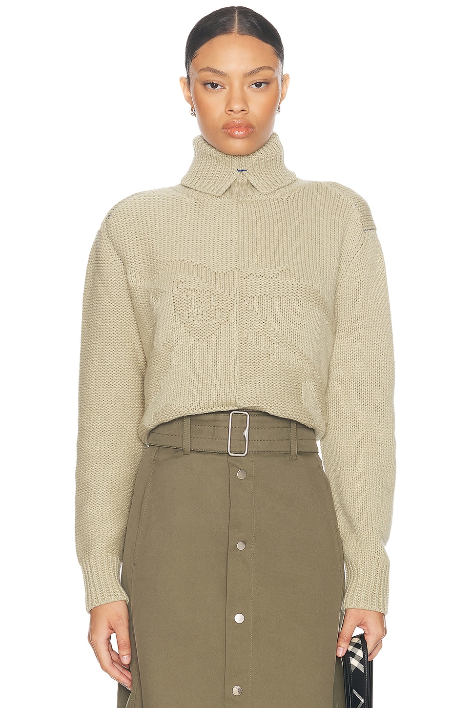 Image 1 of Burberry Turtleneck Sweater in Hunter