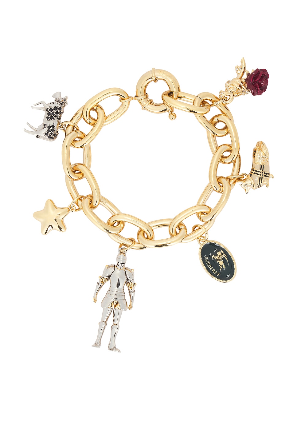 Burberry Charm Bracelet In Gold