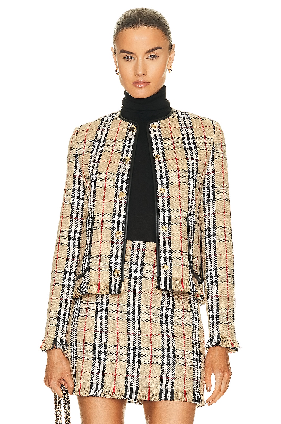 Image 1 of Burberry Upney Jacket in Archive Beige Check